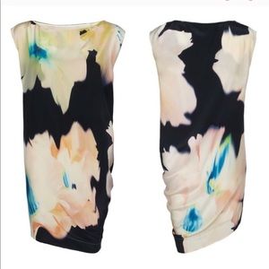 All Saints Blossom floral tank silk mini dress